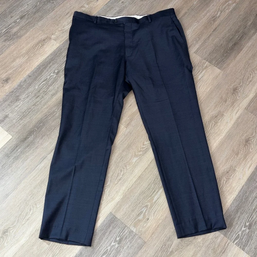 Jos. A. Bank 1905 Navy Blue Wool Blend Flat Front Dress Pants Mens 42R